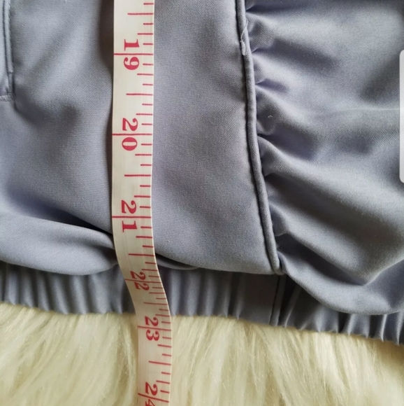 VTG Teddi Bomber Jacket Size L Periwinkle Dusty Blue Grandma Country - Picture 7 of 7